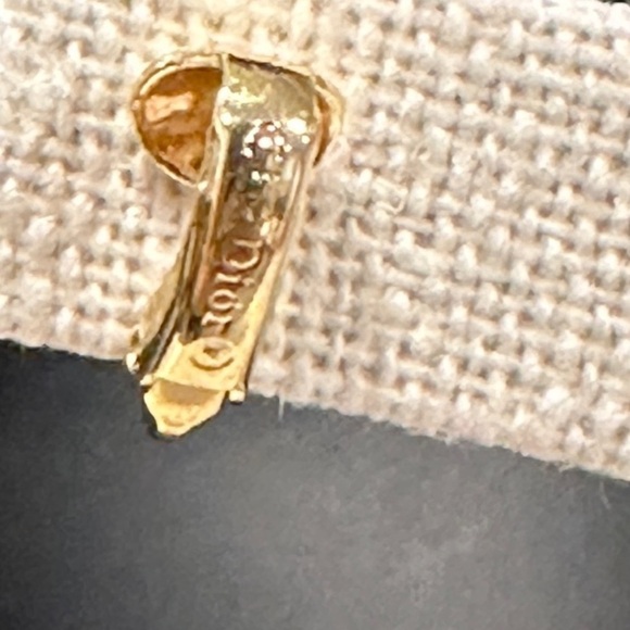 Dior Vintage Pear and Stud Gold Tone Clip On Earrings - Picture 7 of 7